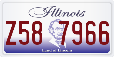 IL license plate Z587966