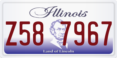 IL license plate Z587967
