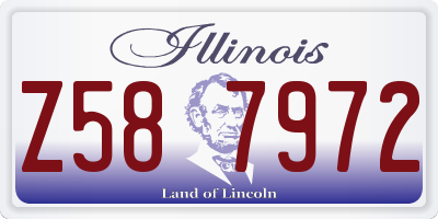 IL license plate Z587972