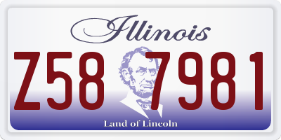 IL license plate Z587981