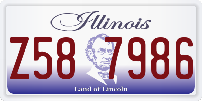 IL license plate Z587986