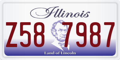 IL license plate Z587987