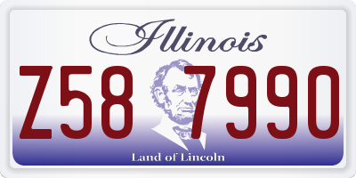 IL license plate Z587990