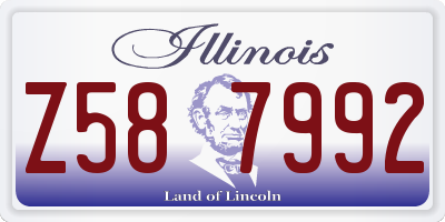 IL license plate Z587992