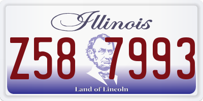 IL license plate Z587993