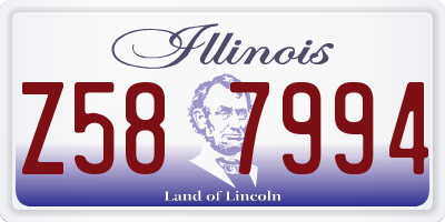 IL license plate Z587994