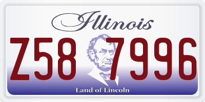 IL license plate Z587996