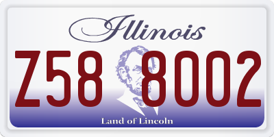IL license plate Z588002
