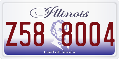 IL license plate Z588004