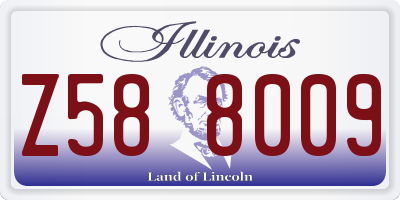IL license plate Z588009
