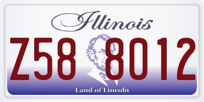 IL license plate Z588012