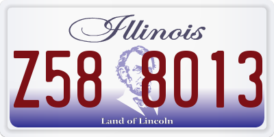 IL license plate Z588013