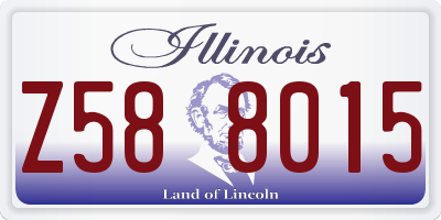 IL license plate Z588015