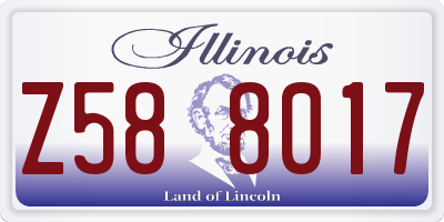 IL license plate Z588017