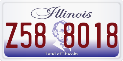IL license plate Z588018