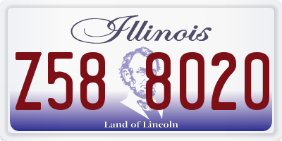 IL license plate Z588020