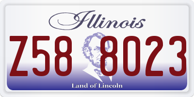 IL license plate Z588023