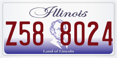IL license plate Z588024