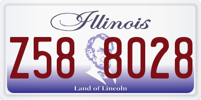 IL license plate Z588028
