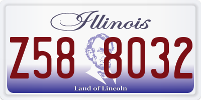 IL license plate Z588032