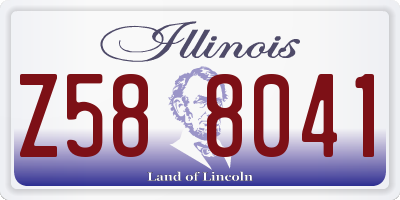 IL license plate Z588041