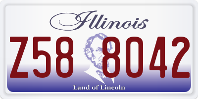 IL license plate Z588042