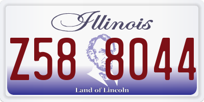 IL license plate Z588044