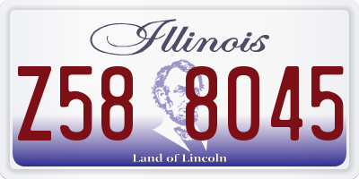 IL license plate Z588045