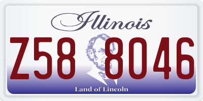 IL license plate Z588046