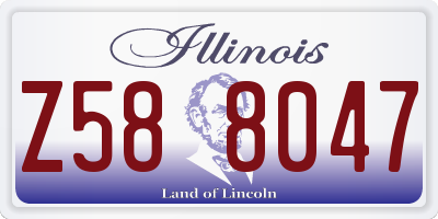 IL license plate Z588047