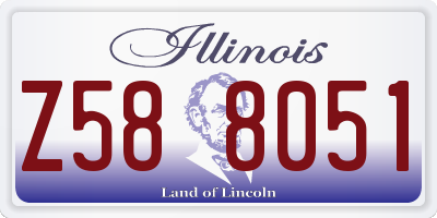 IL license plate Z588051