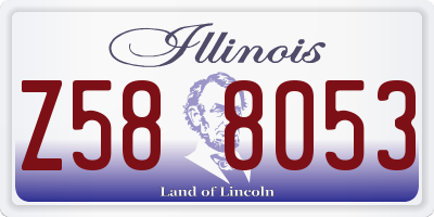 IL license plate Z588053