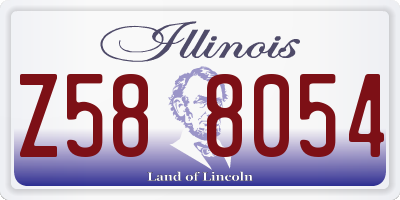IL license plate Z588054