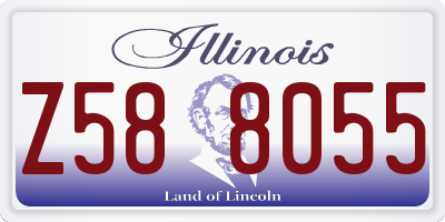 IL license plate Z588055