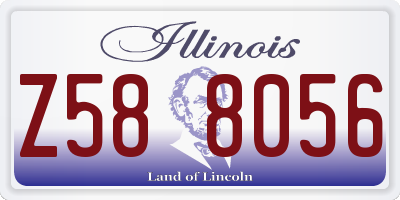 IL license plate Z588056