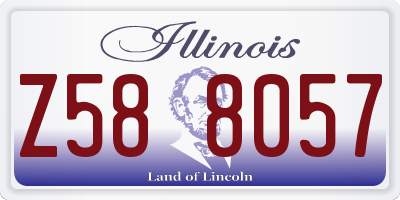 IL license plate Z588057