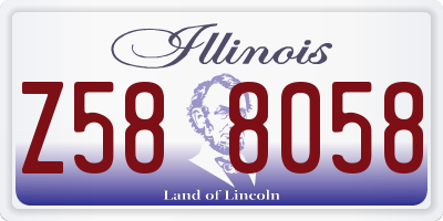 IL license plate Z588058