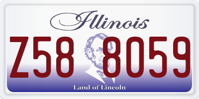 IL license plate Z588059