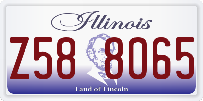 IL license plate Z588065