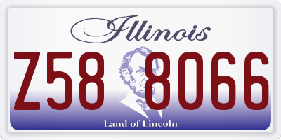 IL license plate Z588066