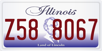 IL license plate Z588067