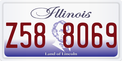 IL license plate Z588069