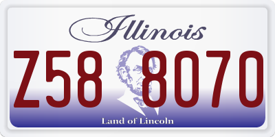 IL license plate Z588070