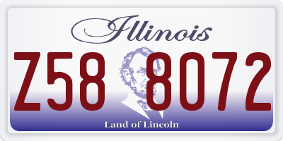 IL license plate Z588072