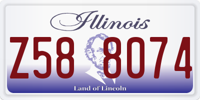IL license plate Z588074