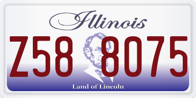 IL license plate Z588075