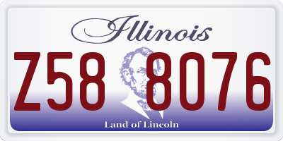 IL license plate Z588076