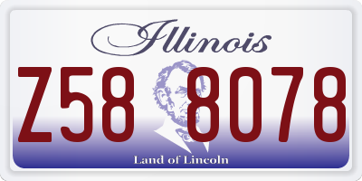 IL license plate Z588078
