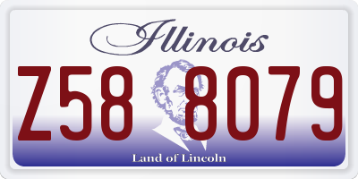 IL license plate Z588079