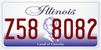 IL license plate Z588082